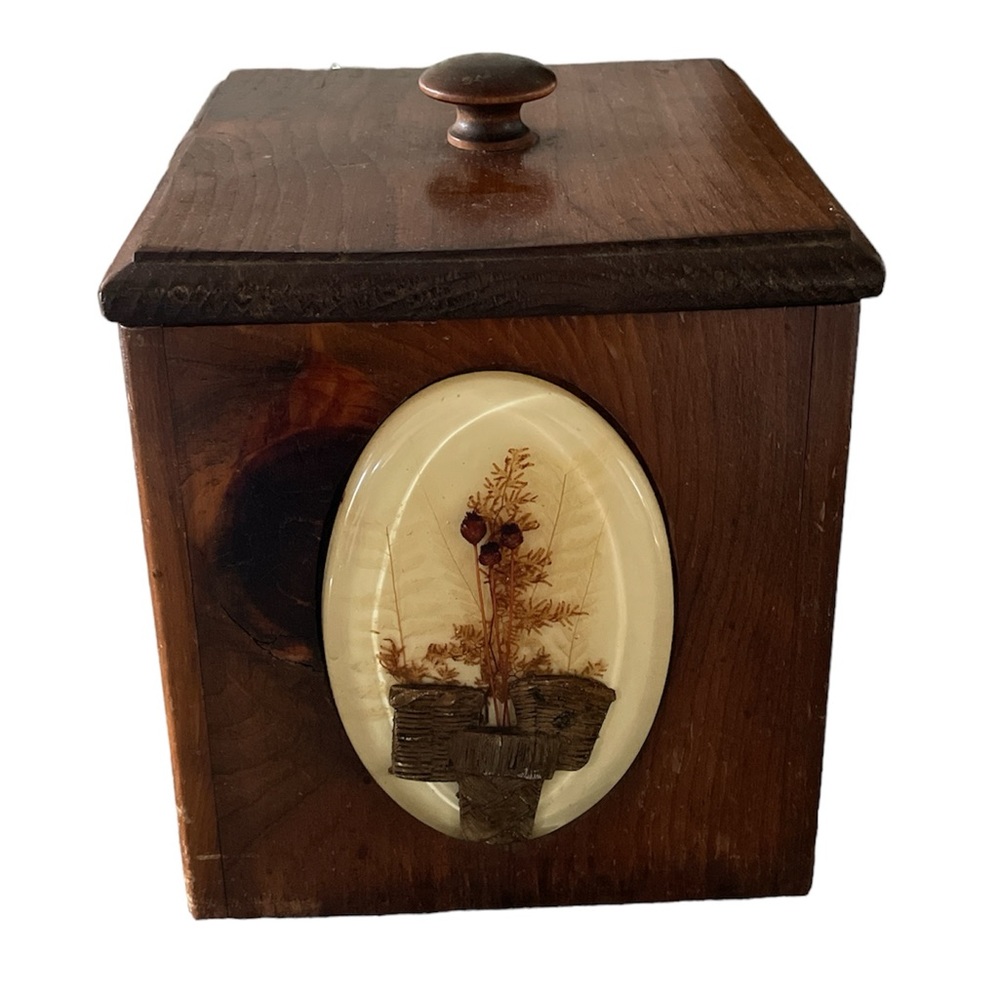 Vintage Rustic Wooden 4 Piece Canister Set - Picture 7 of 9